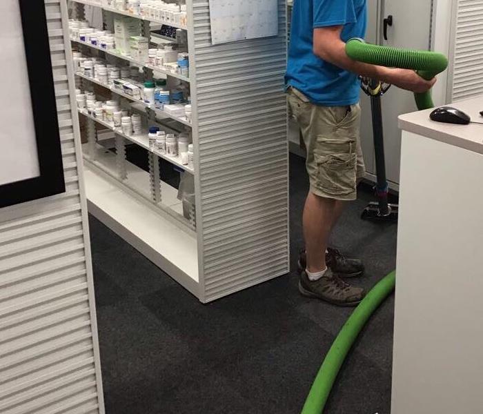Sprinkler system soaked pharmacy 