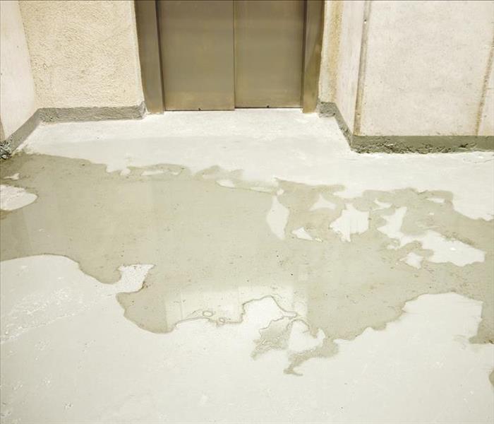 Image of floor with standing water